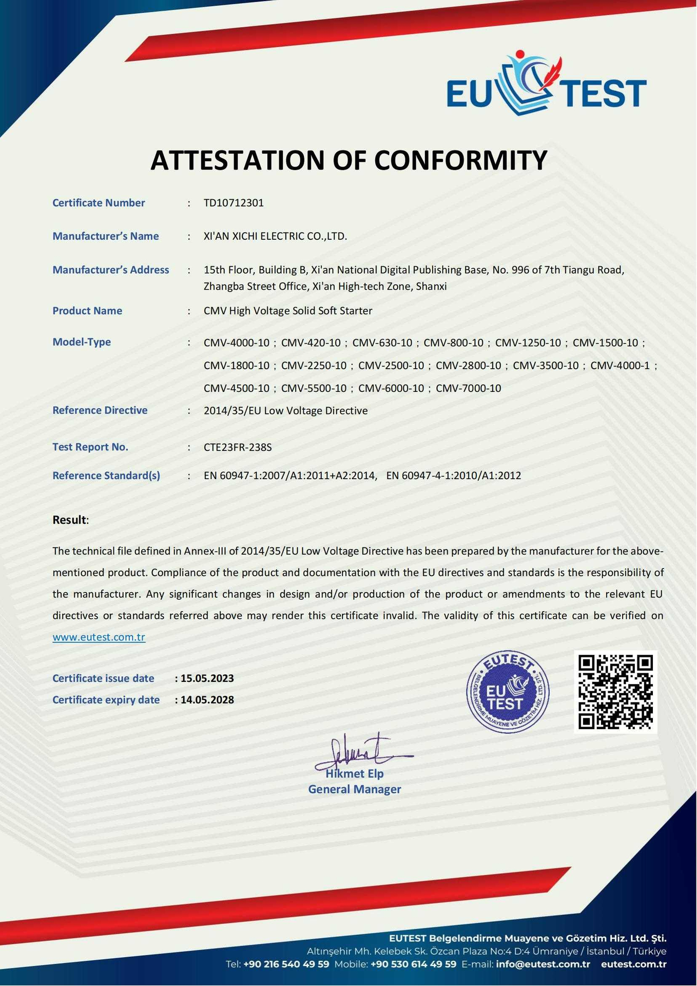 Certificat CE VMC